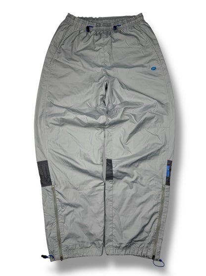 Nike – Hex Track Pants – Grau mit Blau – Größe S – Vintage