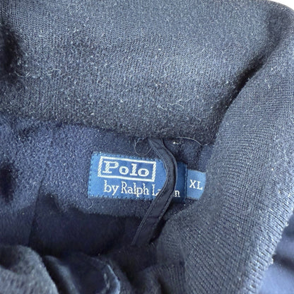 Ralph Lauren Collegejacke mit versteckbarer Kapuze – Navy, XL