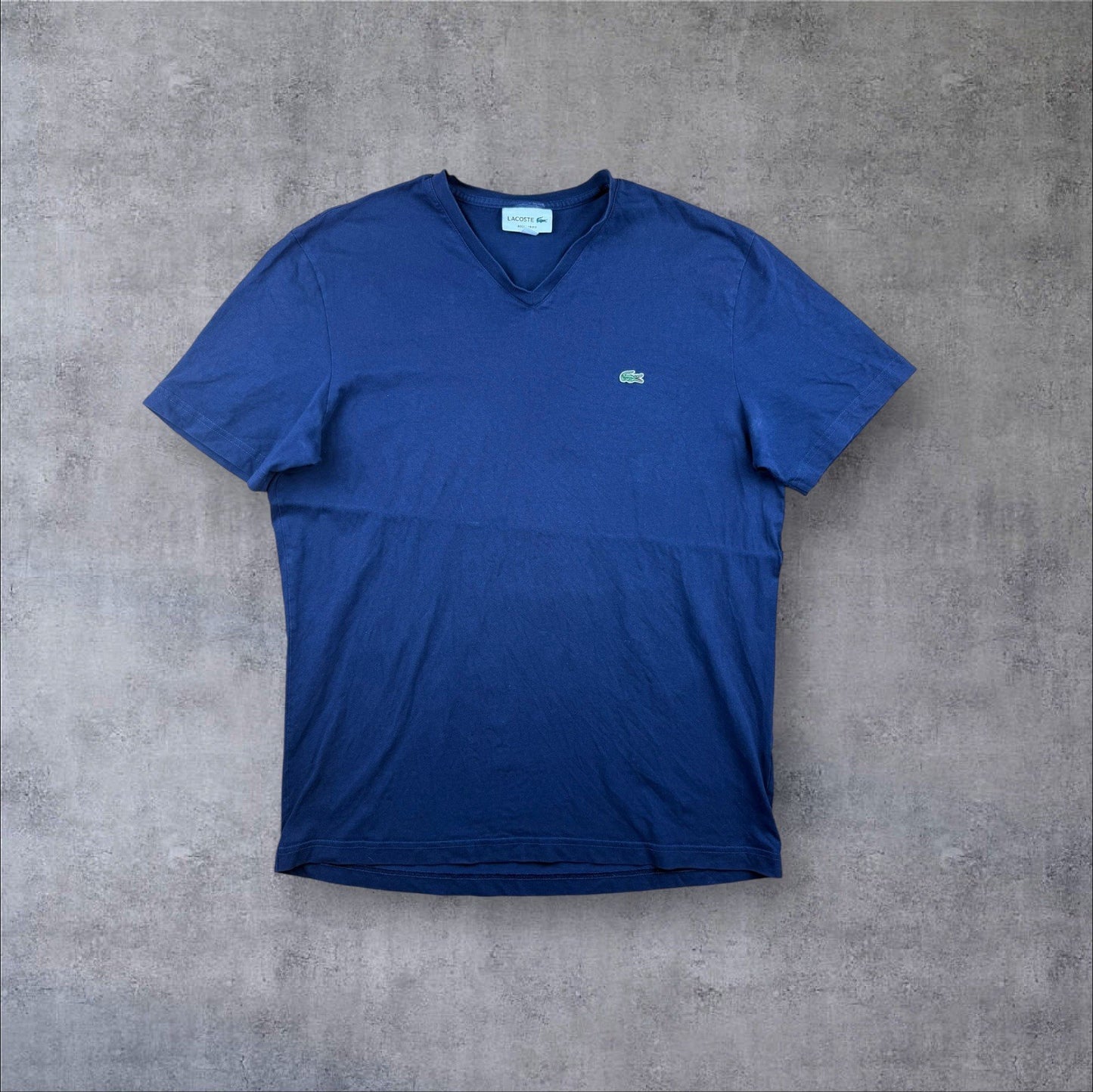 Lacoste V-Ausschnitt T-Shirt - Navyblau - Herren - Größe L