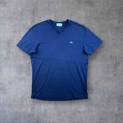 Lacoste V-Ausschnitt T-Shirt - Navyblau - Herren - Größe L