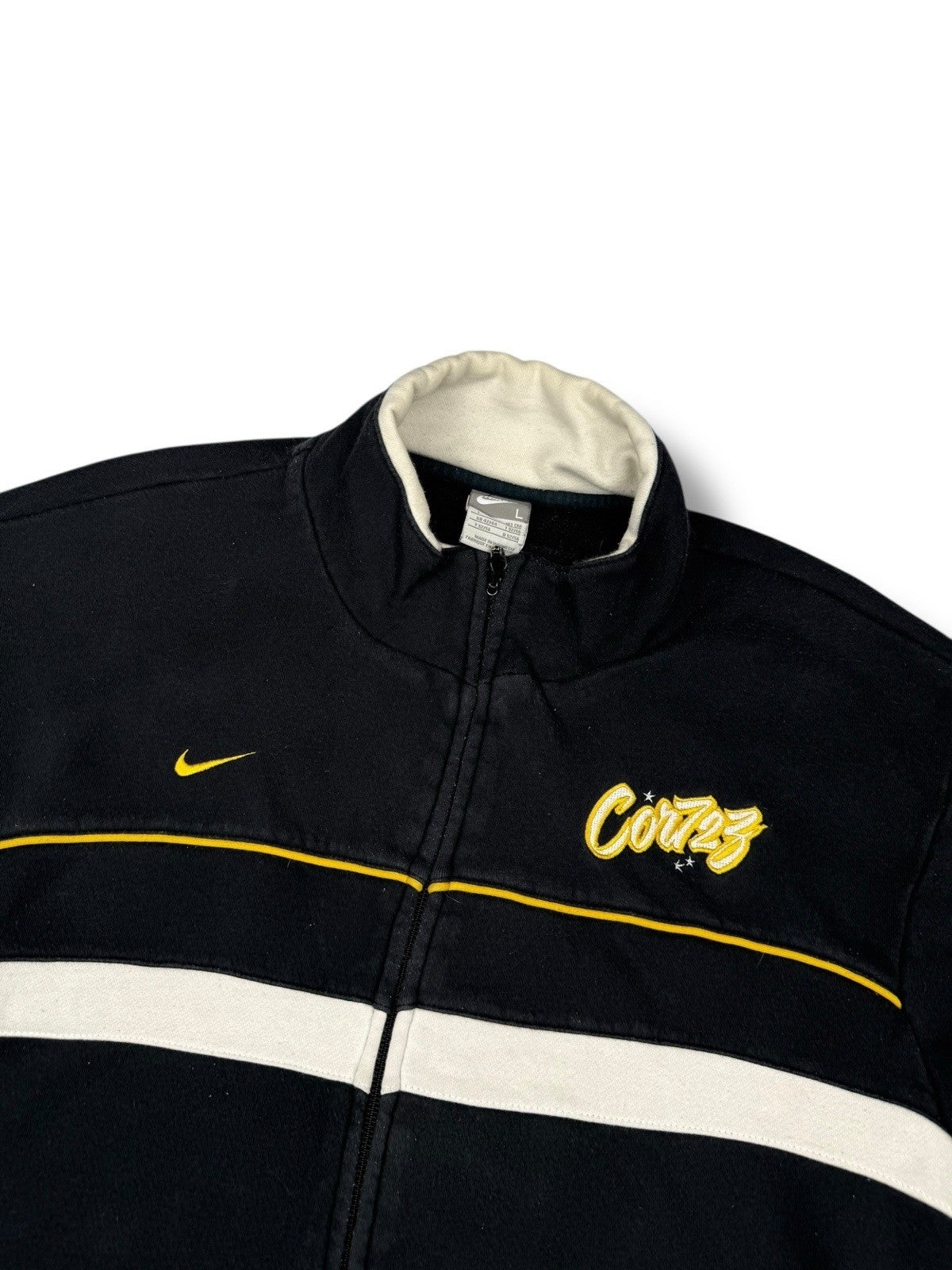 Nike Cortez Jacket – Schwarz / Gold / Weiß – Größe L