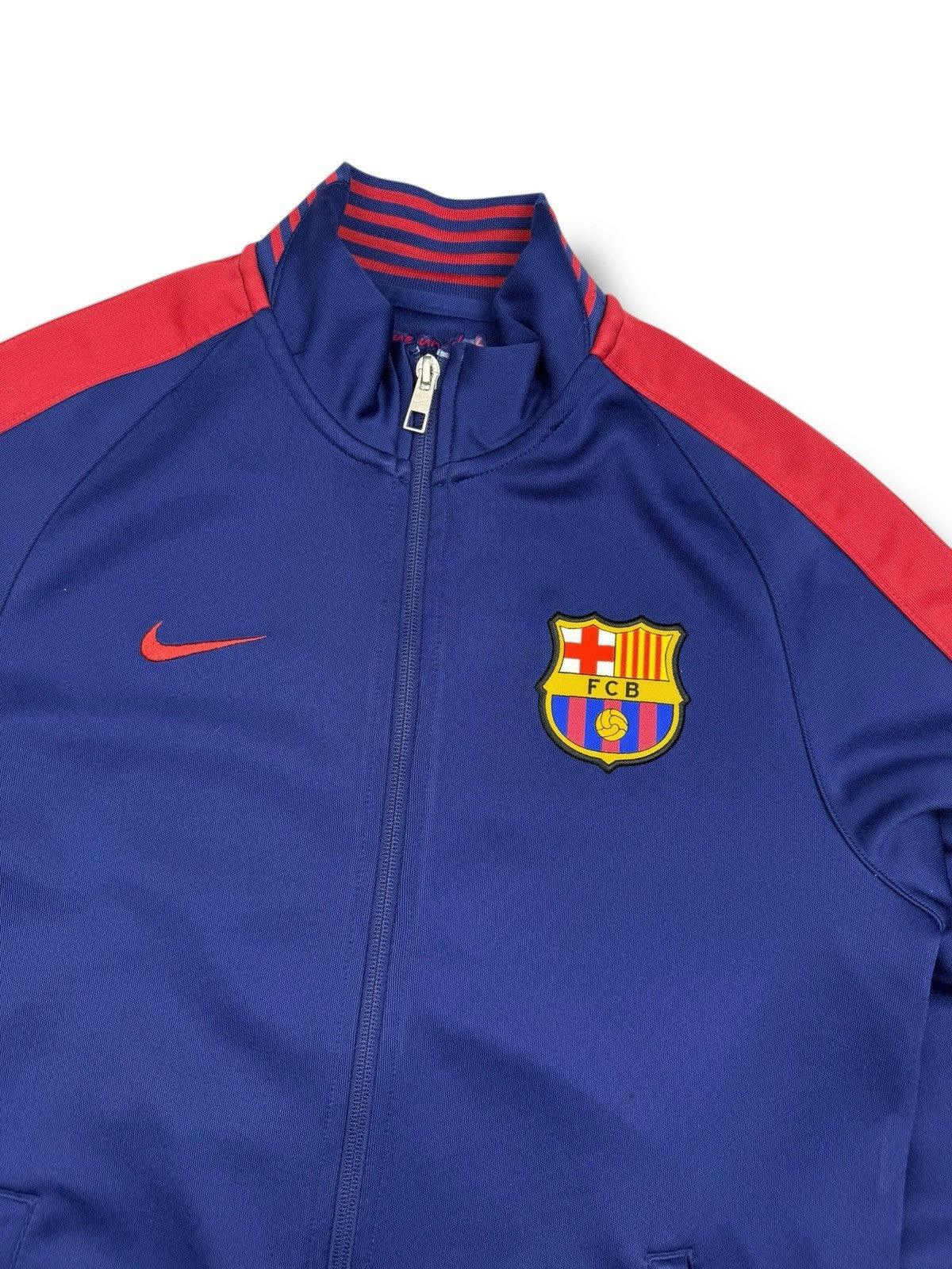 Nike FC Barcelona Track Jacket – Marineblau mit Roten Streifen – Herren L