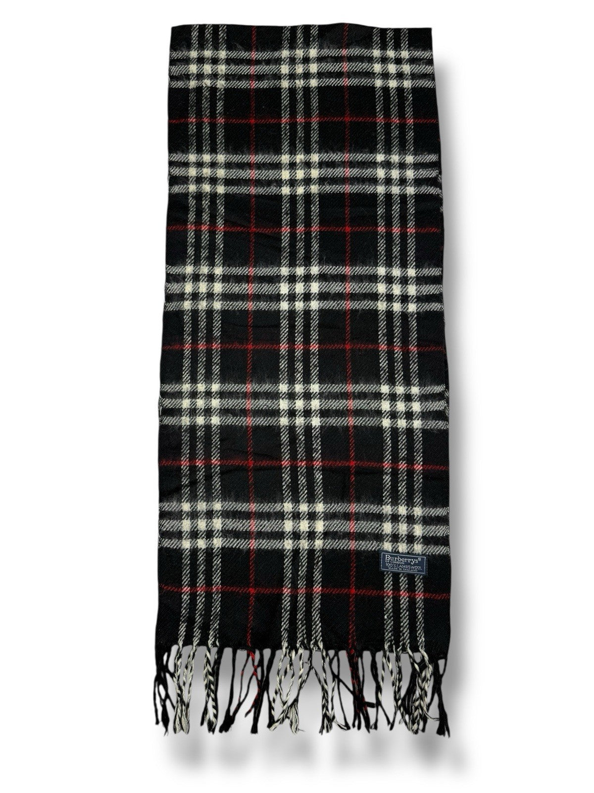 Burberry Schal – Schwarz – 100 % Lammwolle