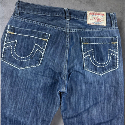 True Religion Jeans – Blau – Herren W33 – Baggy Fit & Signature Look