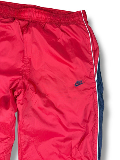 Nike Vintage Track Pants – Rot/Schwarz – Open Leg – Herren L (Baggy Fit)