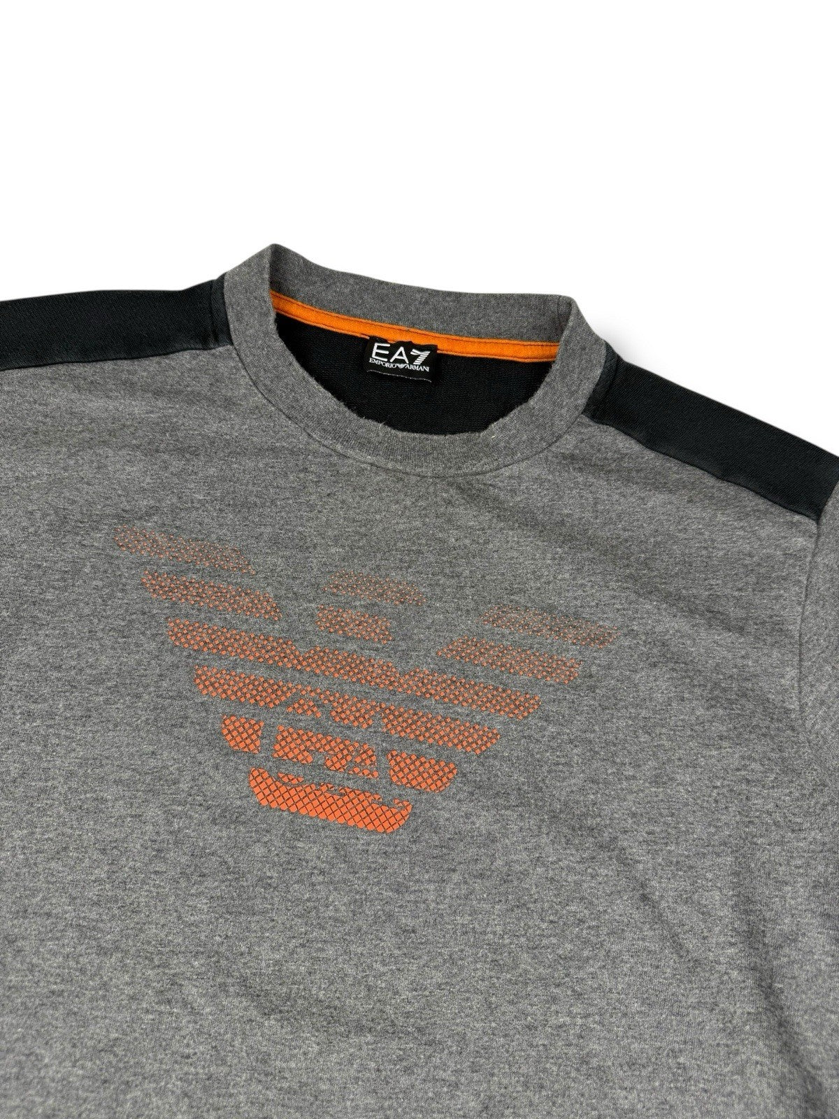 Emporio Armani Sweater – Grau / Orange – Größe M