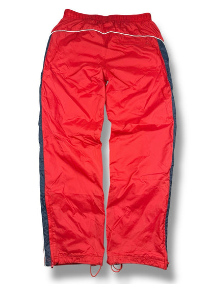 Nike Vintage Track Pants – Rot/Schwarz – Open Leg – Herren L (Baggy Fit)