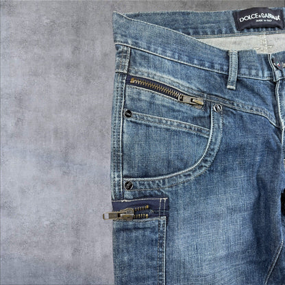 Dolce & Gabbana Vintage Jeans – Light Blue – Herren W34–35 – Baggy Fit 