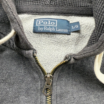 Ralph Lauren Zip-Hoodie – Grau – Herren L – Distressed Look & super soft