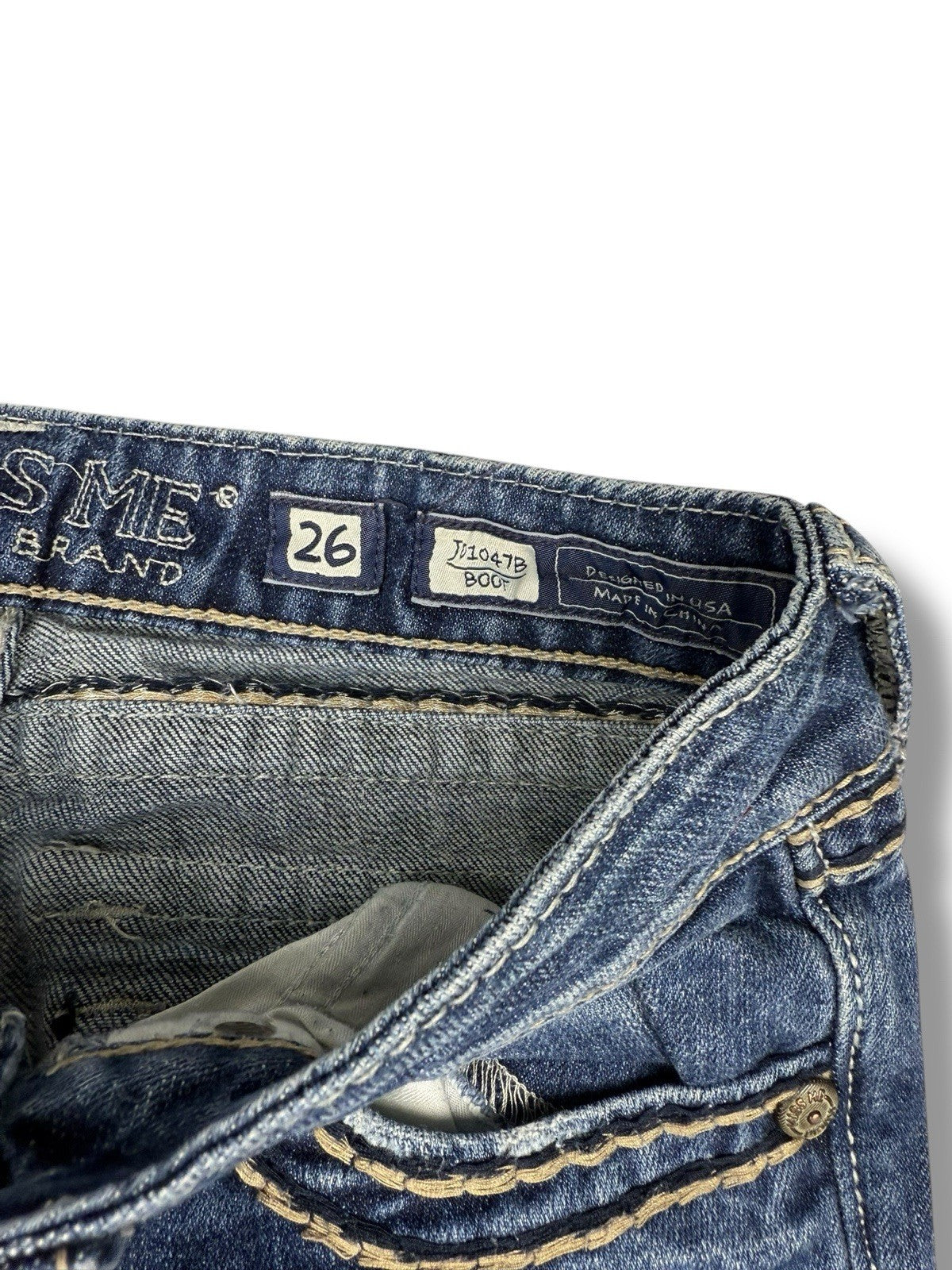 Miss Me Denim Brand Jeans – Blau – W26 / EU 36 – Flared Bootcut