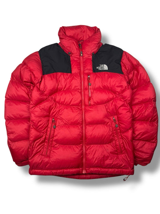 The North Face Puffer Jacket – Rot/Schwarz – Größe S (Label 90) – 800 Fill