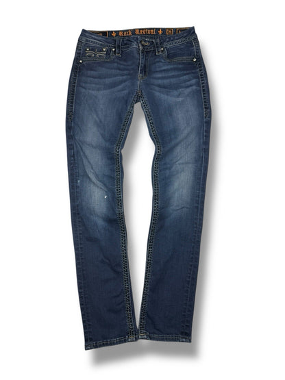 Rock Revival Jeans – Grau – Skinny Fit – Größe W30 (≈ EU 40)