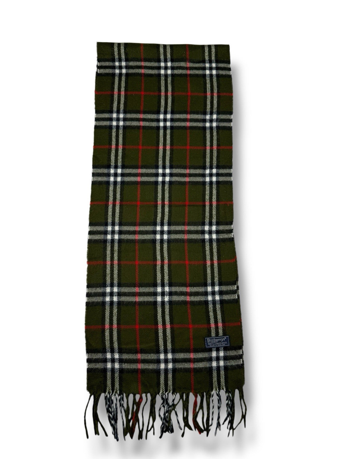 Burberry Schal – Grün – 100 % Lammwolle (Top erhalten)