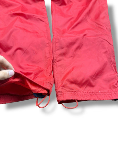 Nike Vintage Track Pants – Rot/Schwarz – Open Leg – Herren L (Baggy Fit)