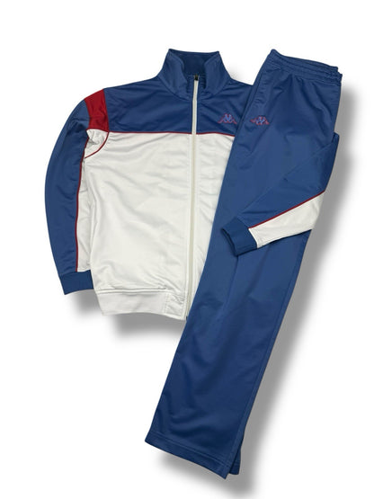 Kappa Tracksuit – Weiß-Blau – Größe M