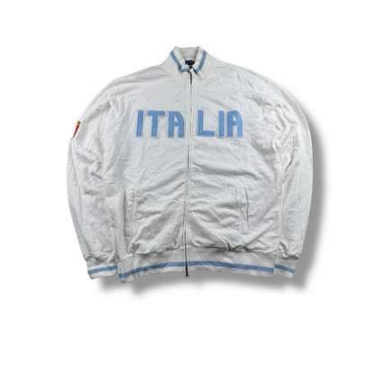 Italia Zip-Jacke – Weiß – Herren 2XL 