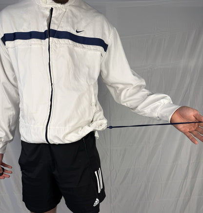 Vintage Nike Jacke – Weiß – Größe L (2000er Jahre) full zip white