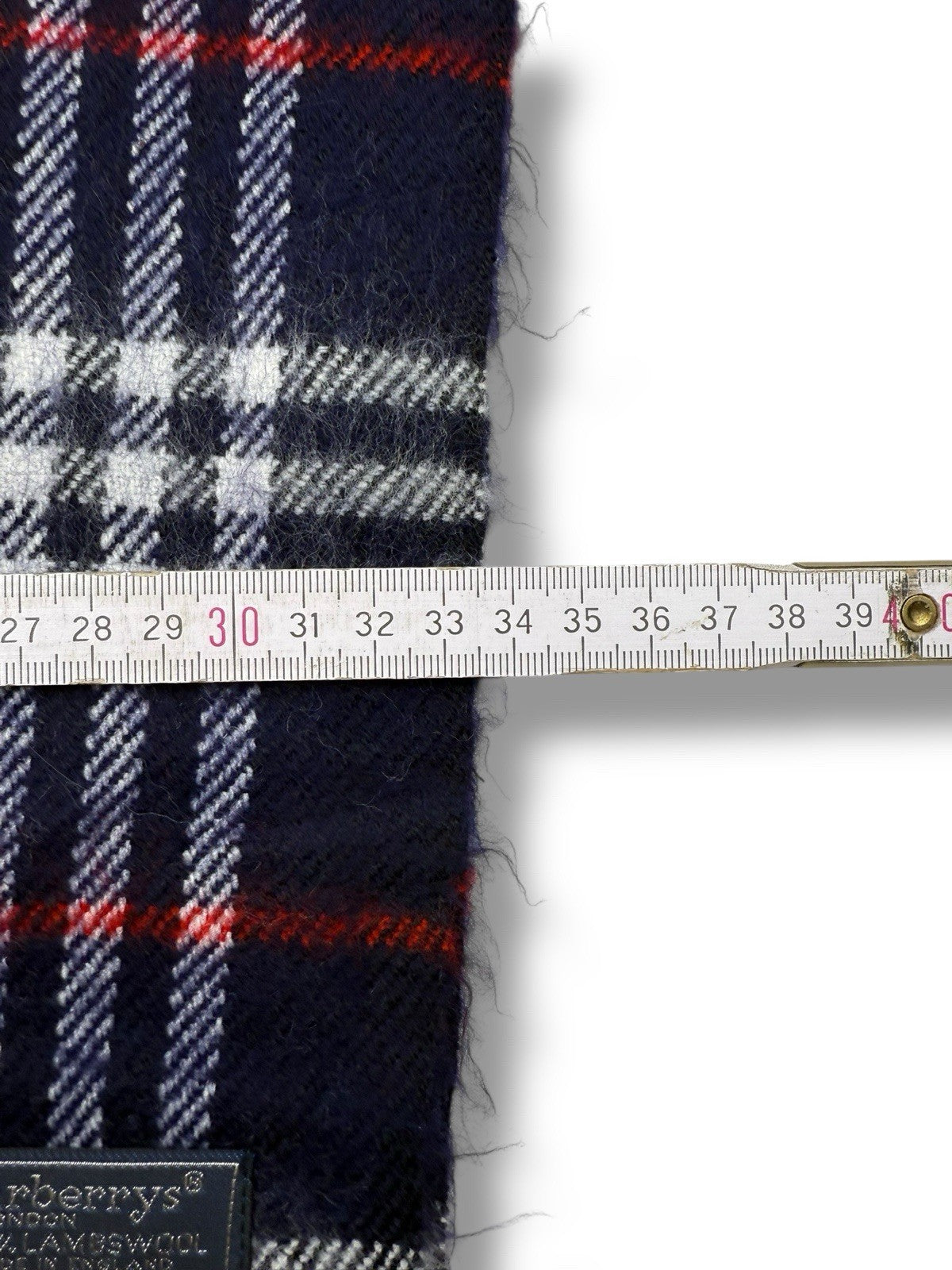 003 – Burberry Schal – Blau – Classic Check – 100 % Lammwolle