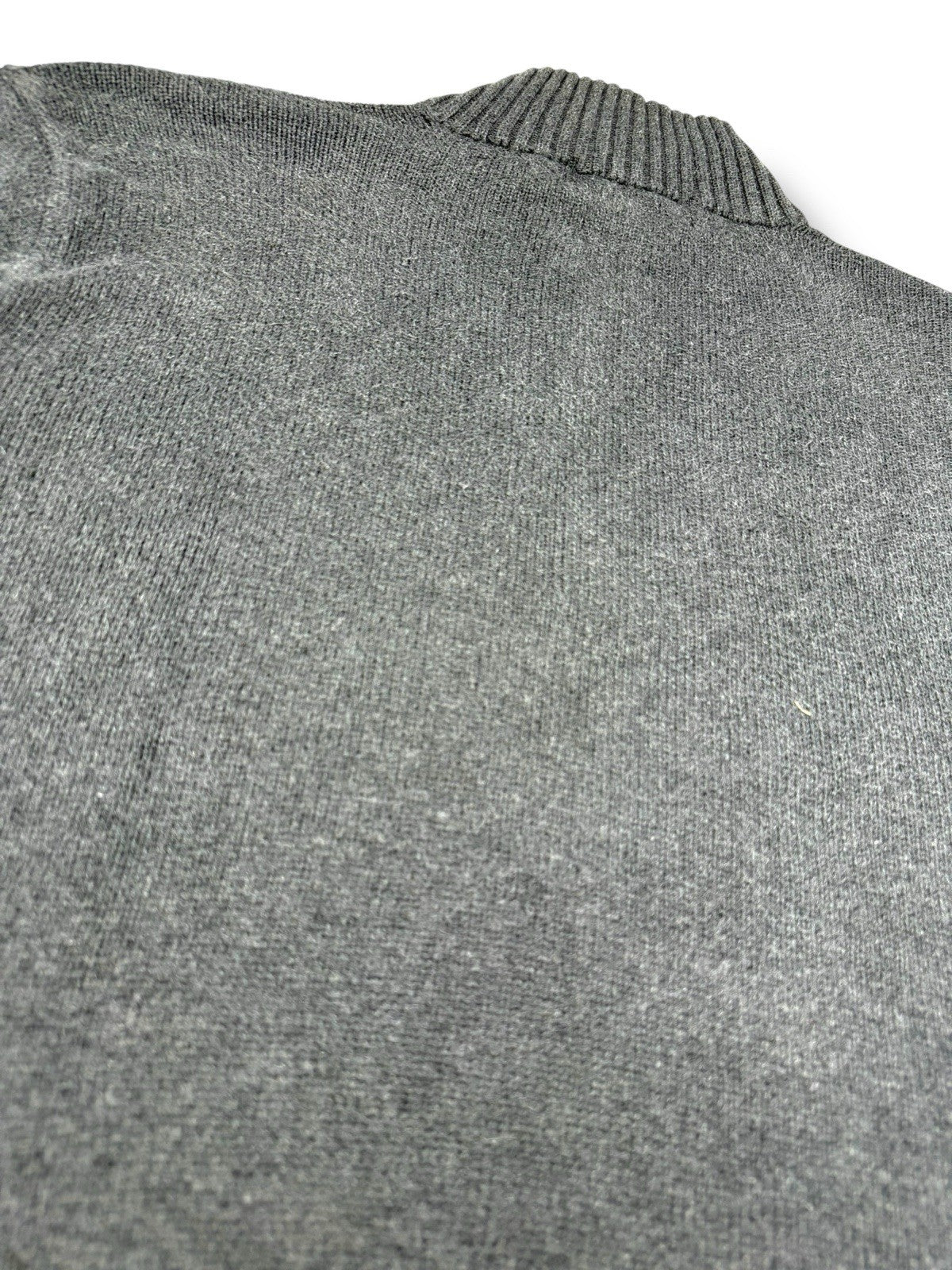 Ralph Lauren Quarter Zip – Schwarz-Grau – Größe L – Heavyweight Cotton