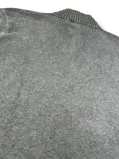 Ralph Lauren Quarter Zip – Schwarz-Grau – Größe L – Heavyweight Cotton