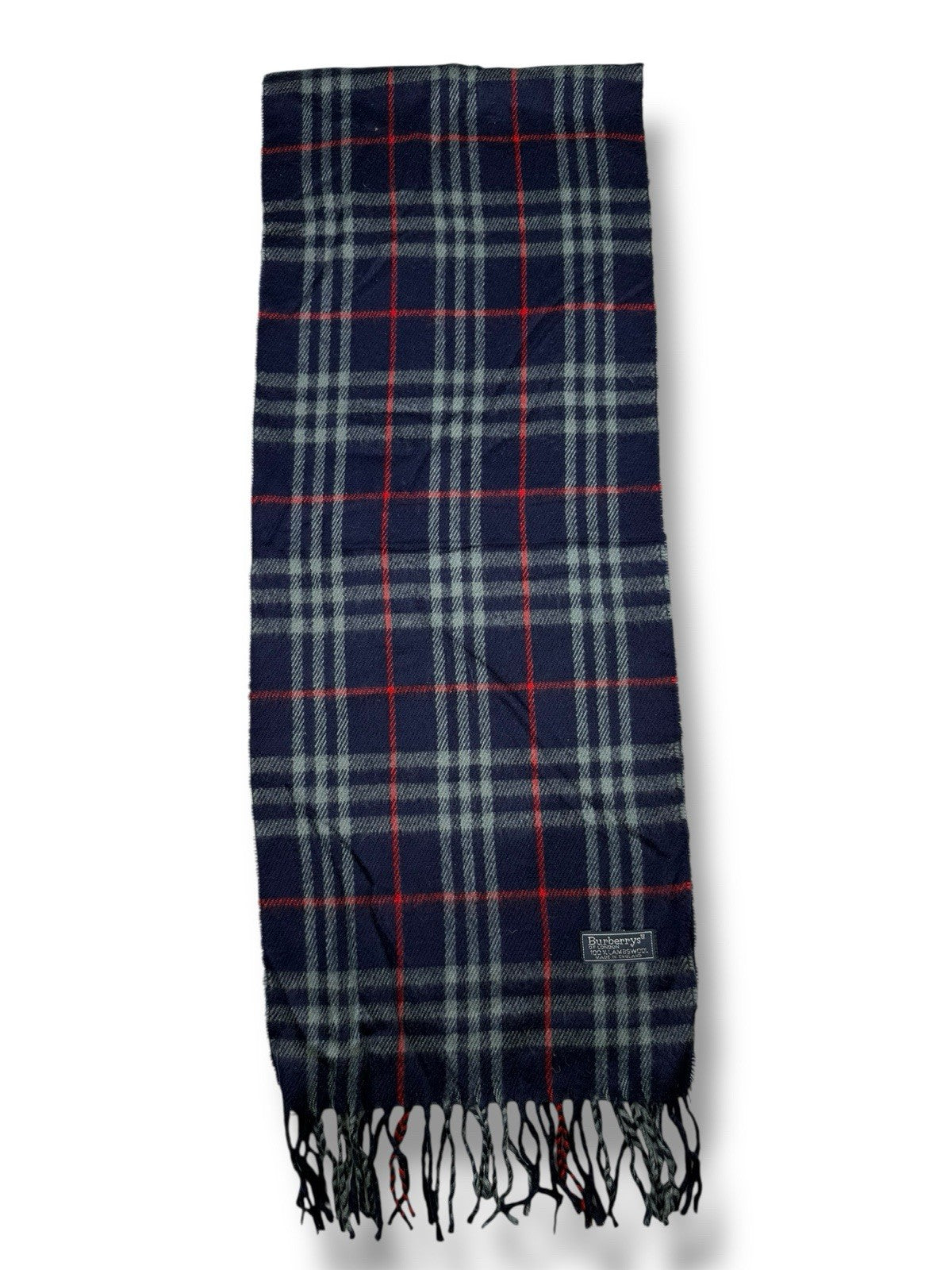 Burberry Schal – Blau – Classic Check – 100 % Lammwolle