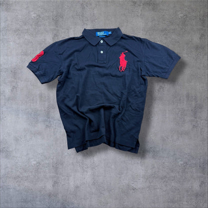 Ralph Lauren Big Pony Polo-Shirt – Schwarz – Herren S (Custom Fit)