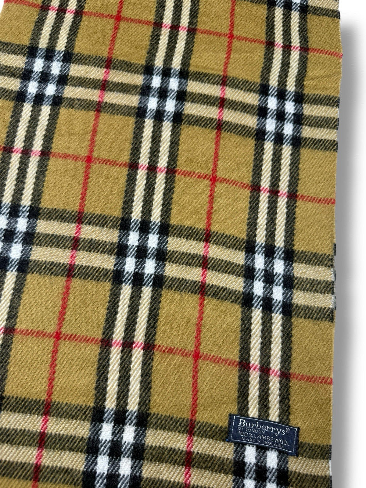 Burberry Schal – Dunkelbeige – 100 % Lammwolle