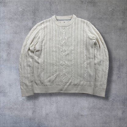 Jack & Jones Premium Grobstrickpullover – Cremeweiß – Herren L – Neuwertig