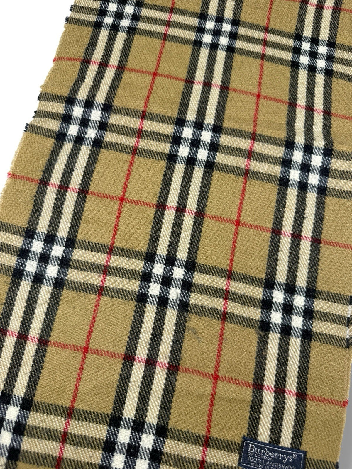 Burberry Schal – Dunkelbeige – 100 % Lammwolle