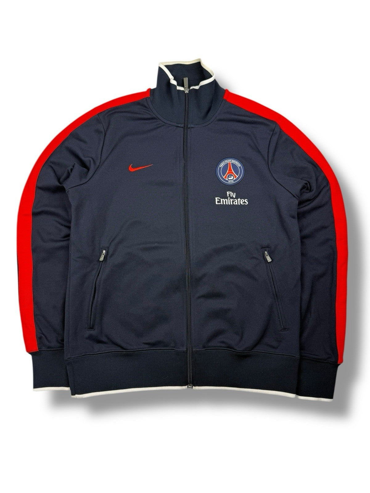 Paris Saint-Germain Track Jacket – Dunkelblau/Rot – Größe M – Vintage Nike