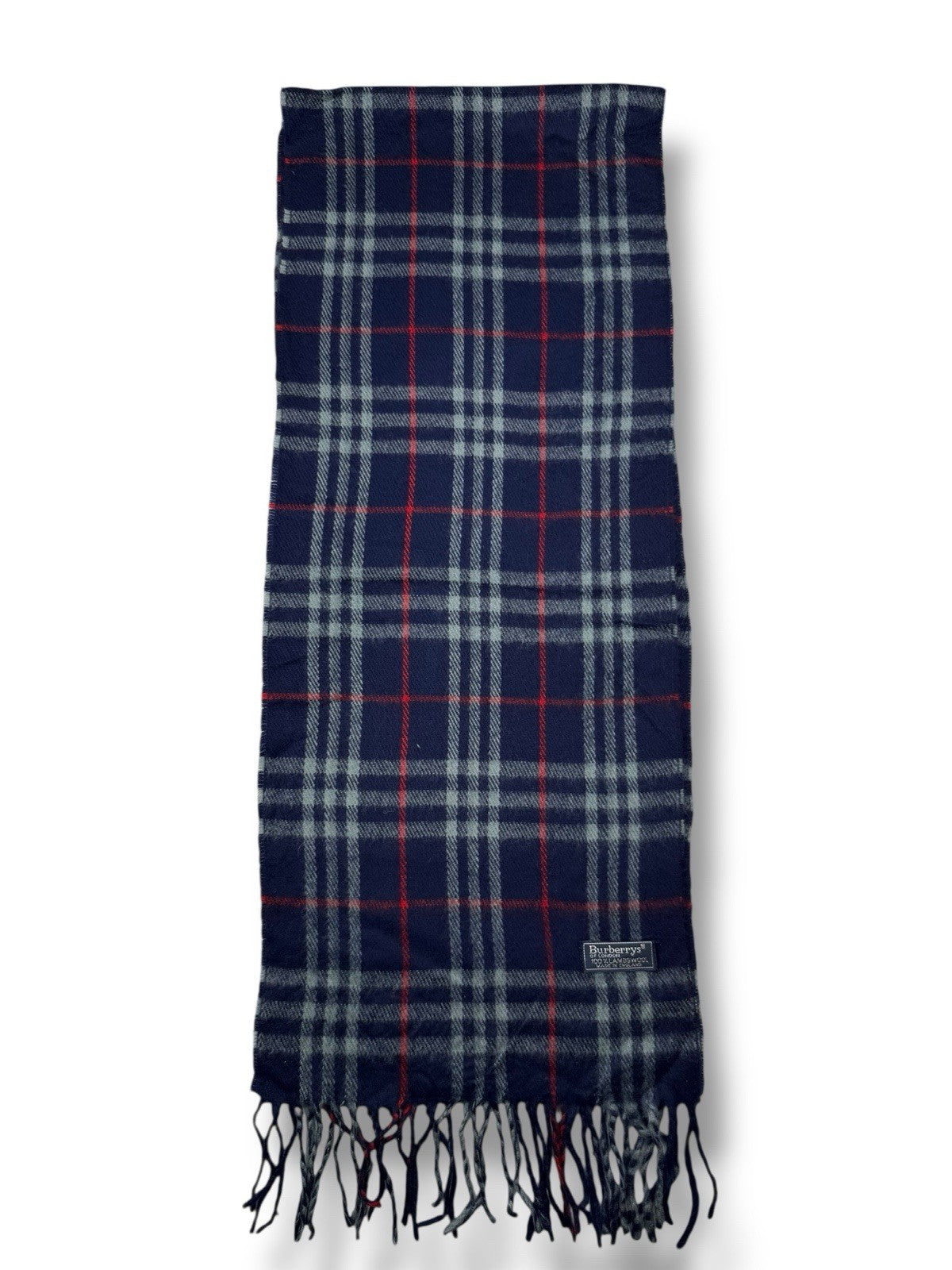 Burberry Schal – Blau – Classic Check – 100 % Lammwolle