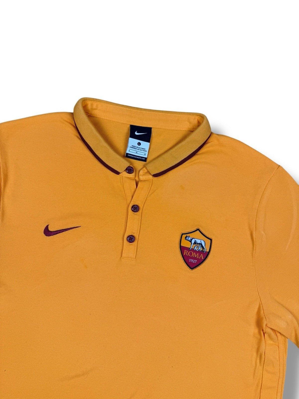 AS Roma Polo Shirt – Orange – Nike – Größe L