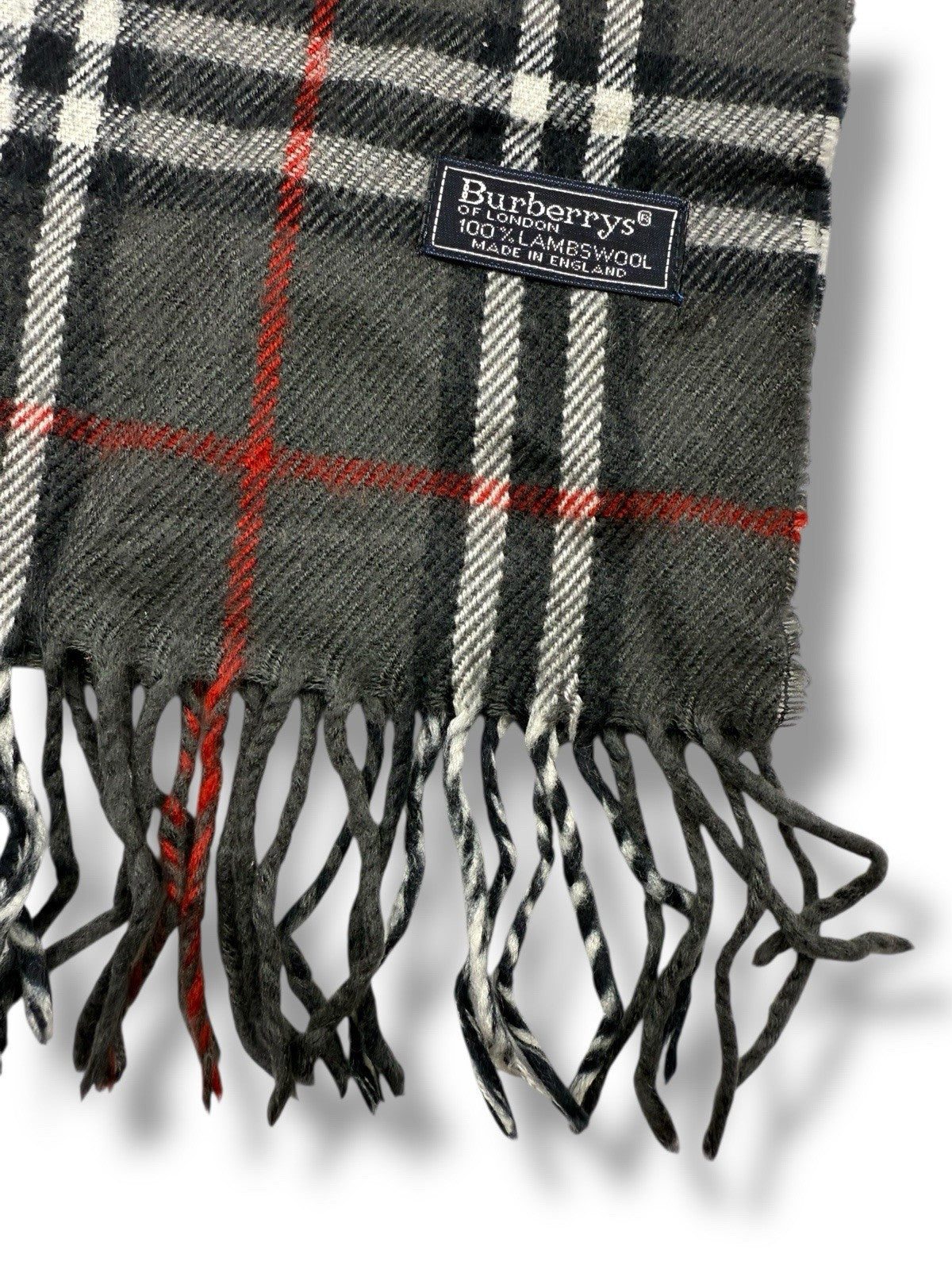 Burberry Schal – Grau – 100 % Lammwolle