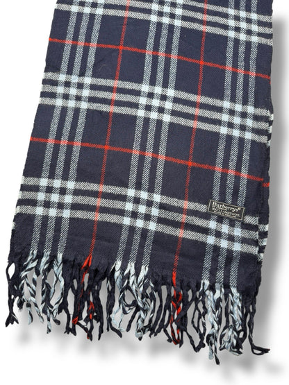 Burberry Schal – Blau – Classic Check – 100 % Lammwolle (Original)