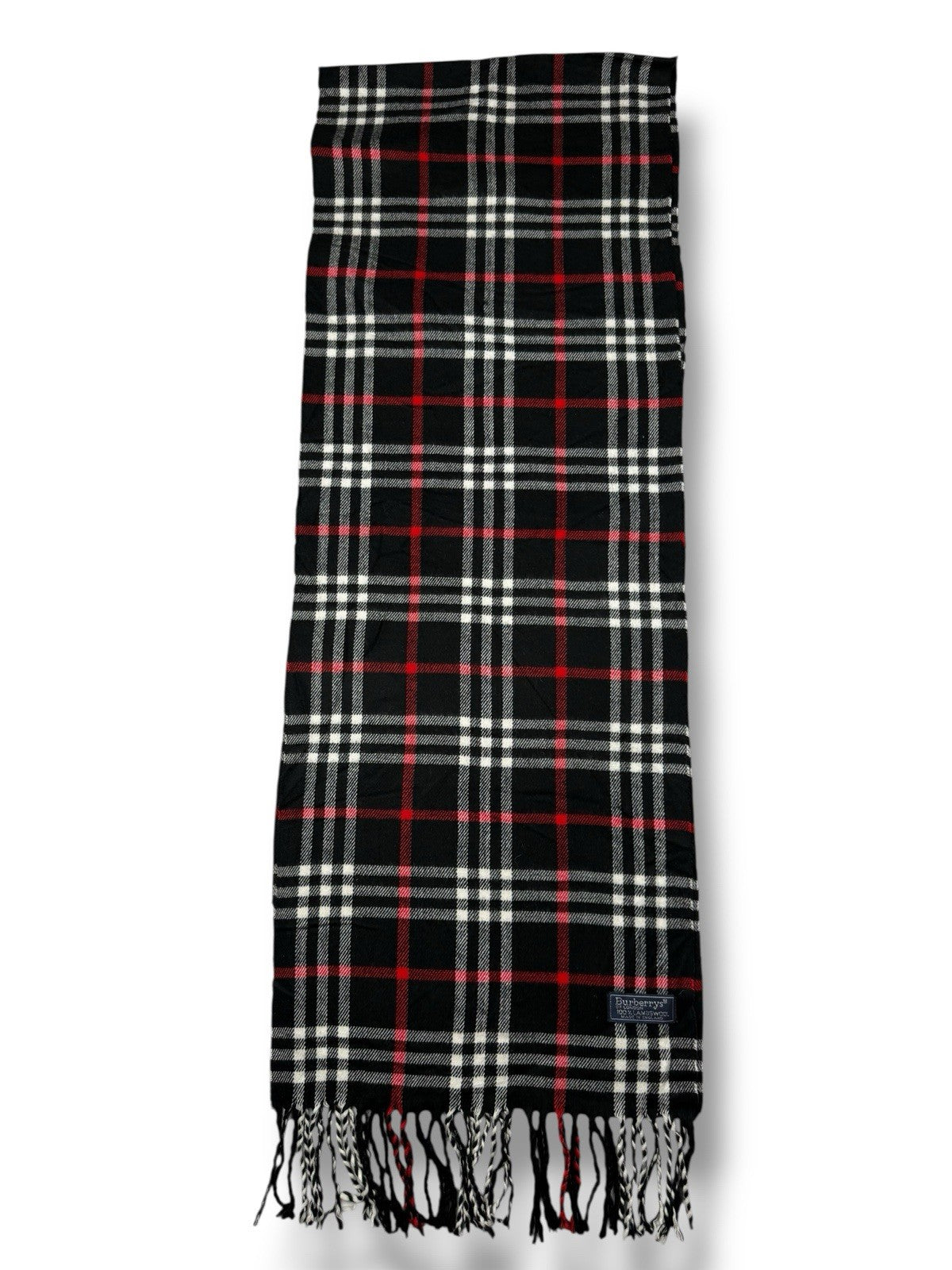 Burberry Schal – Schwarz – 100 % Lammwolle