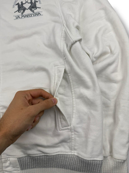 La Martina – Zip-Sweater – Weiß – Herren M 