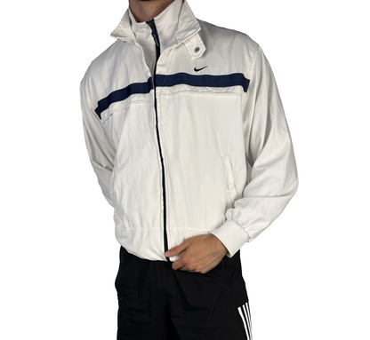Vintage Nike Jacke – Weiß – Größe L (2000er Jahre) full zip white
