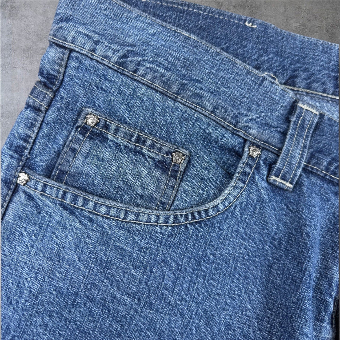 Versace Jeans Couture – Dunkelblau – Herren W34 – Made in Italy & High-Waist Fit