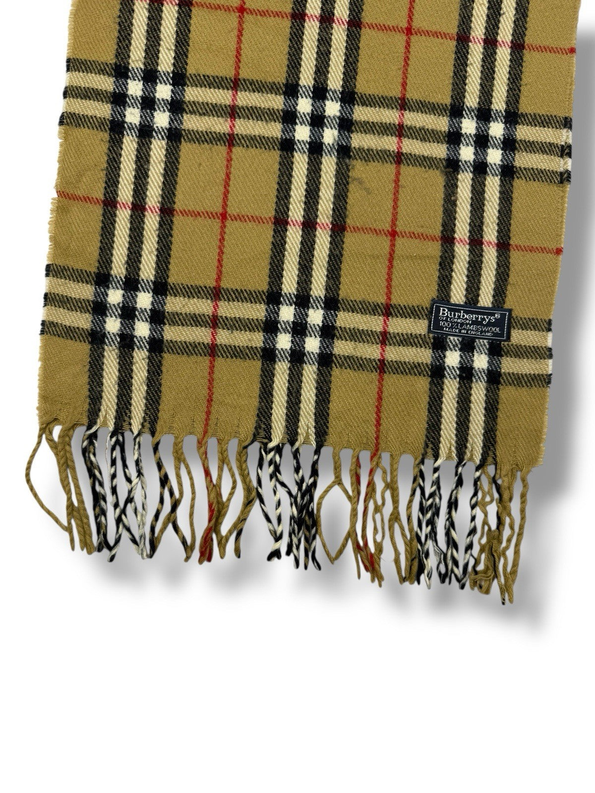 Burberry Schal – Dunkelbeige – 100 % Lammwolle