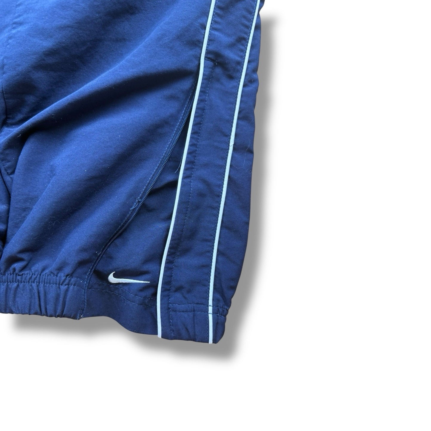 Nike Track Pants – Marineblau – Herren M – Doppeltes Piping – Open Leg
