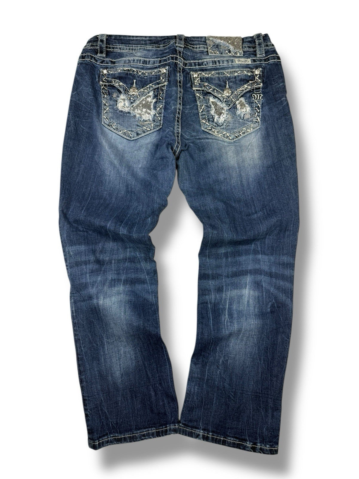 Miss Me Cropped Jeans – Blau – EU 38 