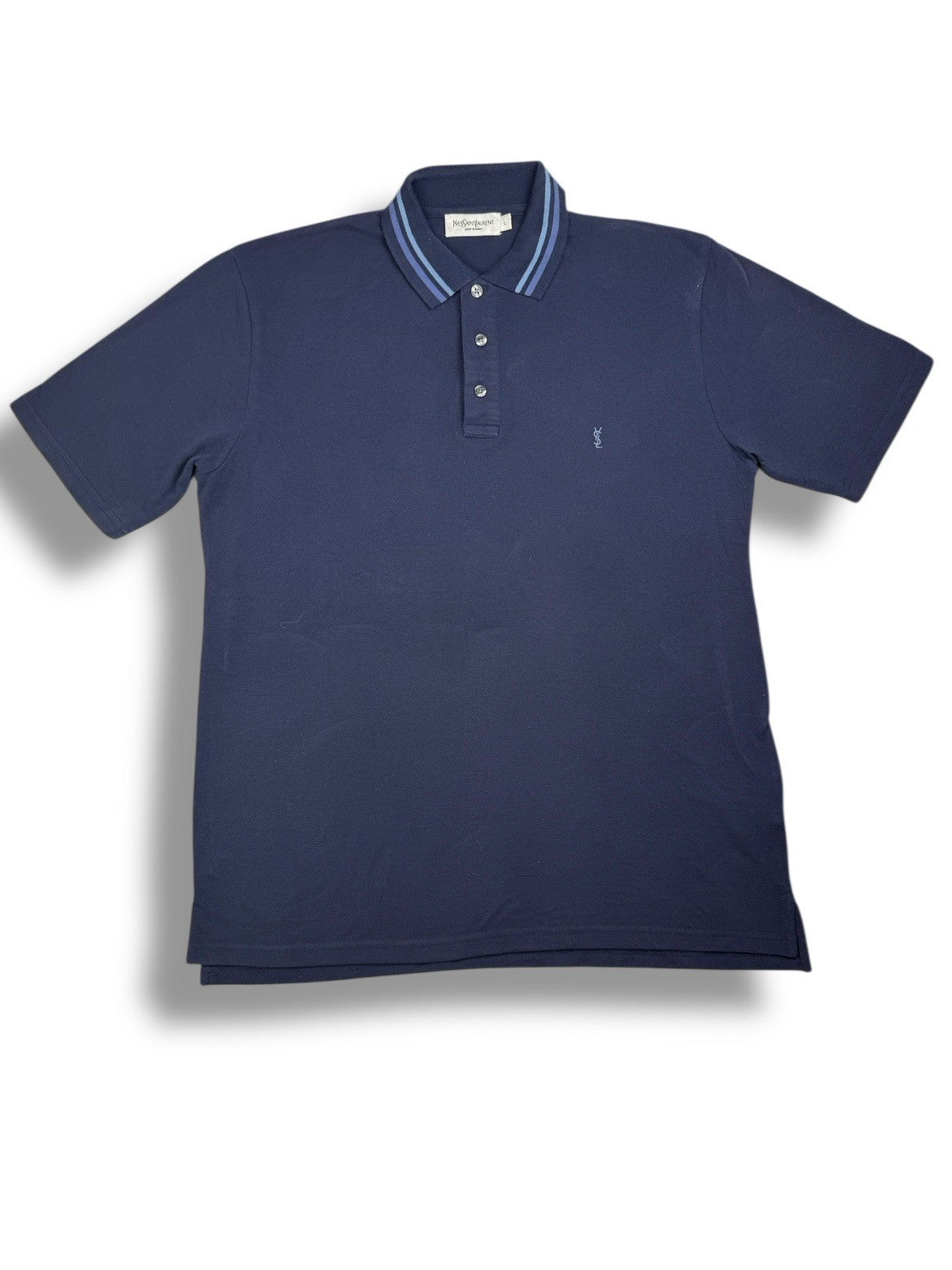 Vintage Yves Saint Laurent YSL Poloshirt / Polo Blau Größe L