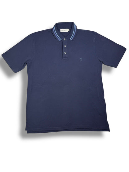Vintage Yves Saint Laurent YSL Poloshirt / Polo Blau Größe L