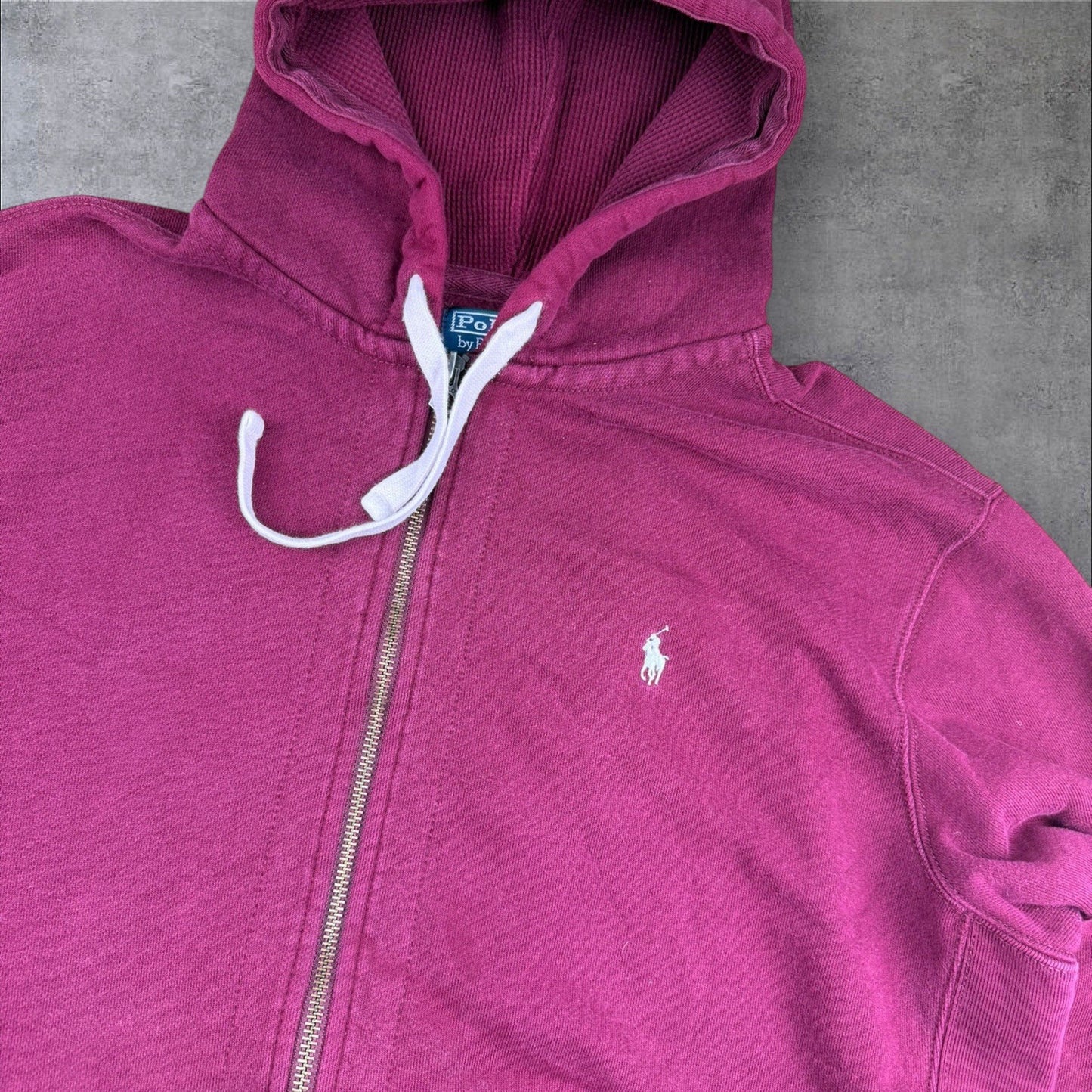 Ralph Lauren Zip-Hoodie – Rot – Herren 2XL – Lockerer Fit & Klassiker