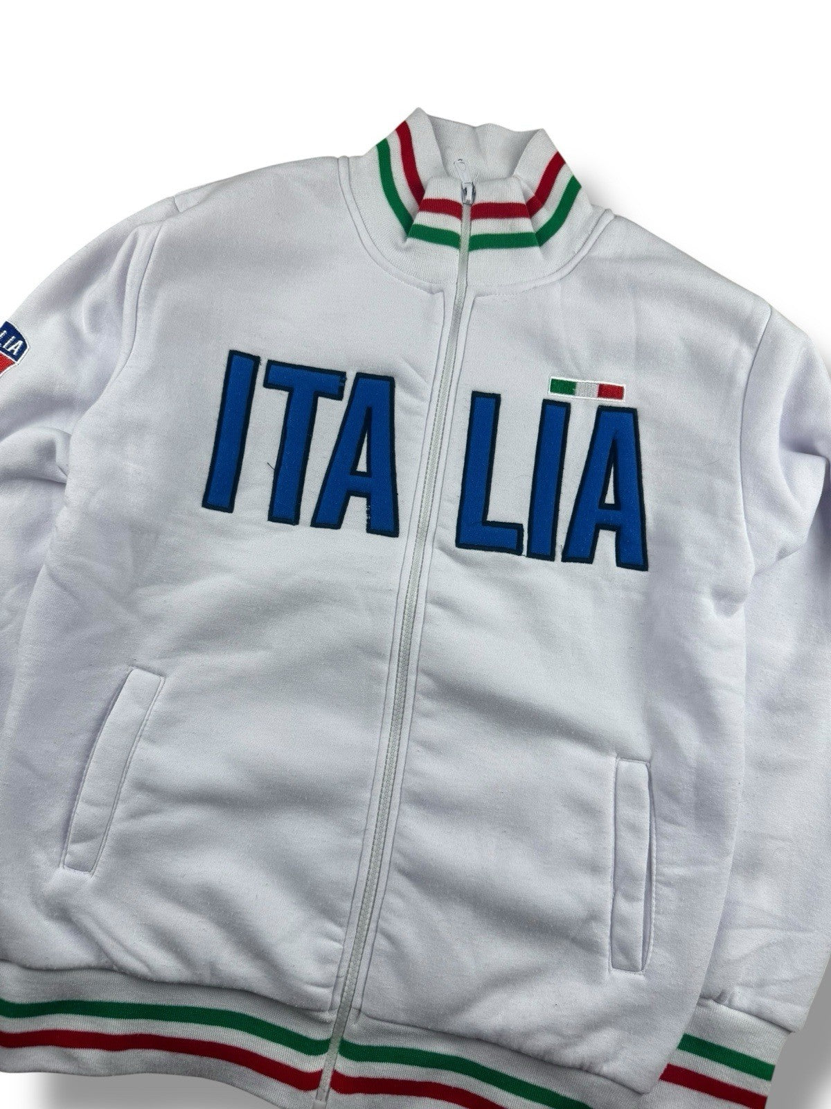 Italia Zip-Jacke – Weiß – Herren XS / Damen S