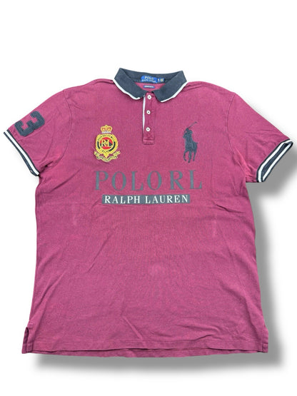 Polo Ralph Lauren – Big Pony Polo Shirt – Weinrot – Größe XL