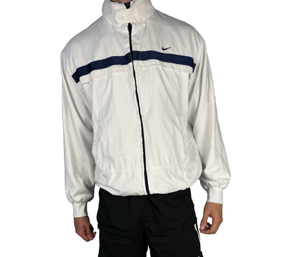 Vintage Nike Jacke – Weiß – Größe L (2000er Jahre) full zip white