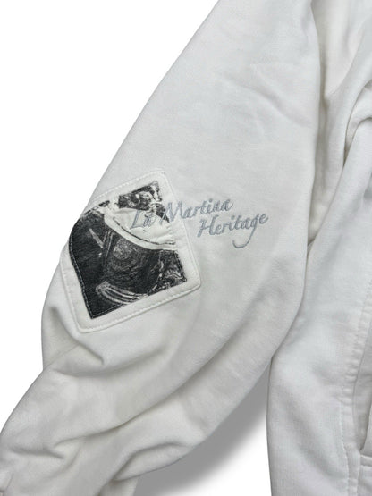 La Martina – Zip-Sweater – Weiß – Herren M 