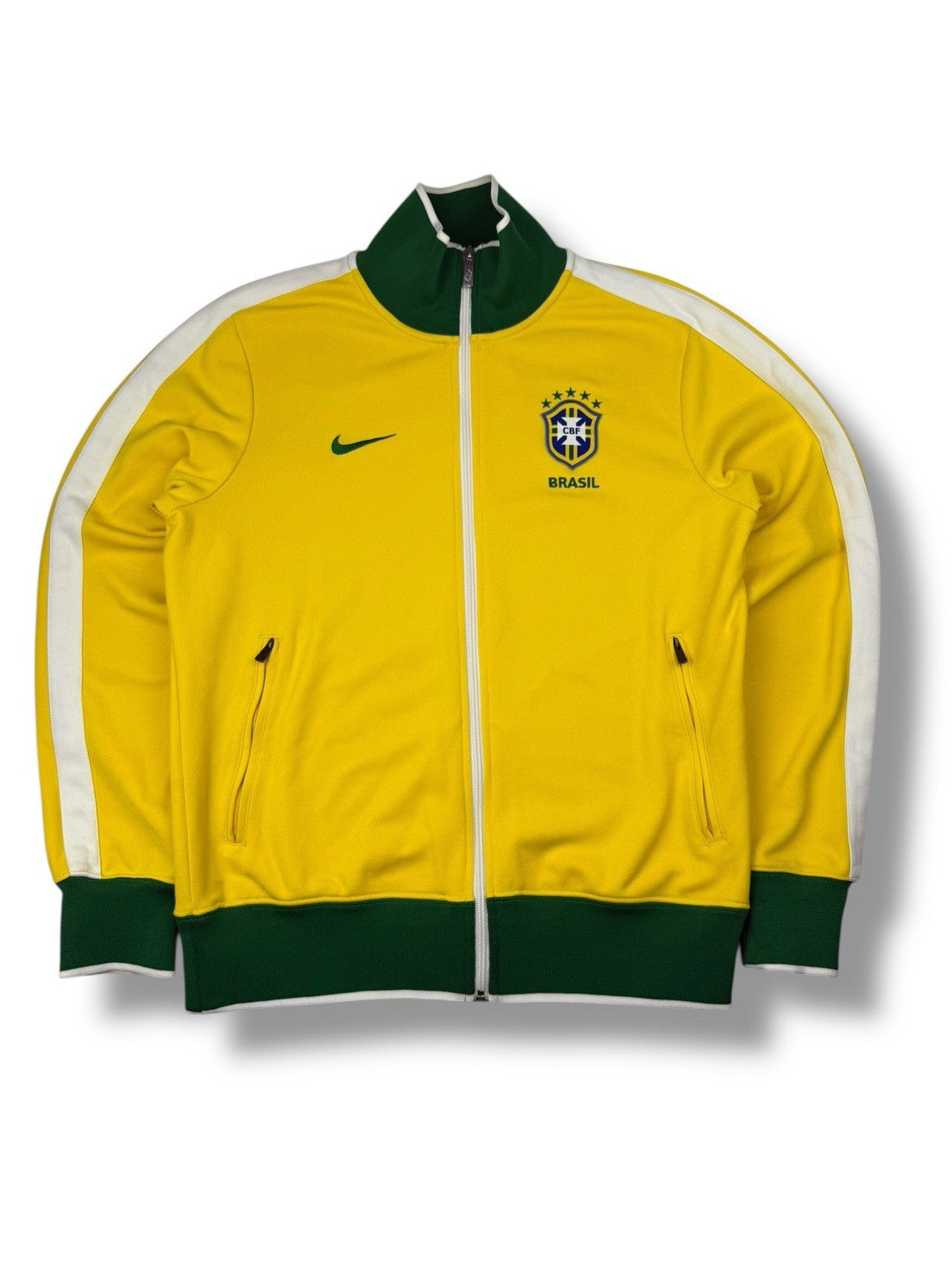 Nike Track Jacket – Brasilien – Gelb/Weiß – Größe M