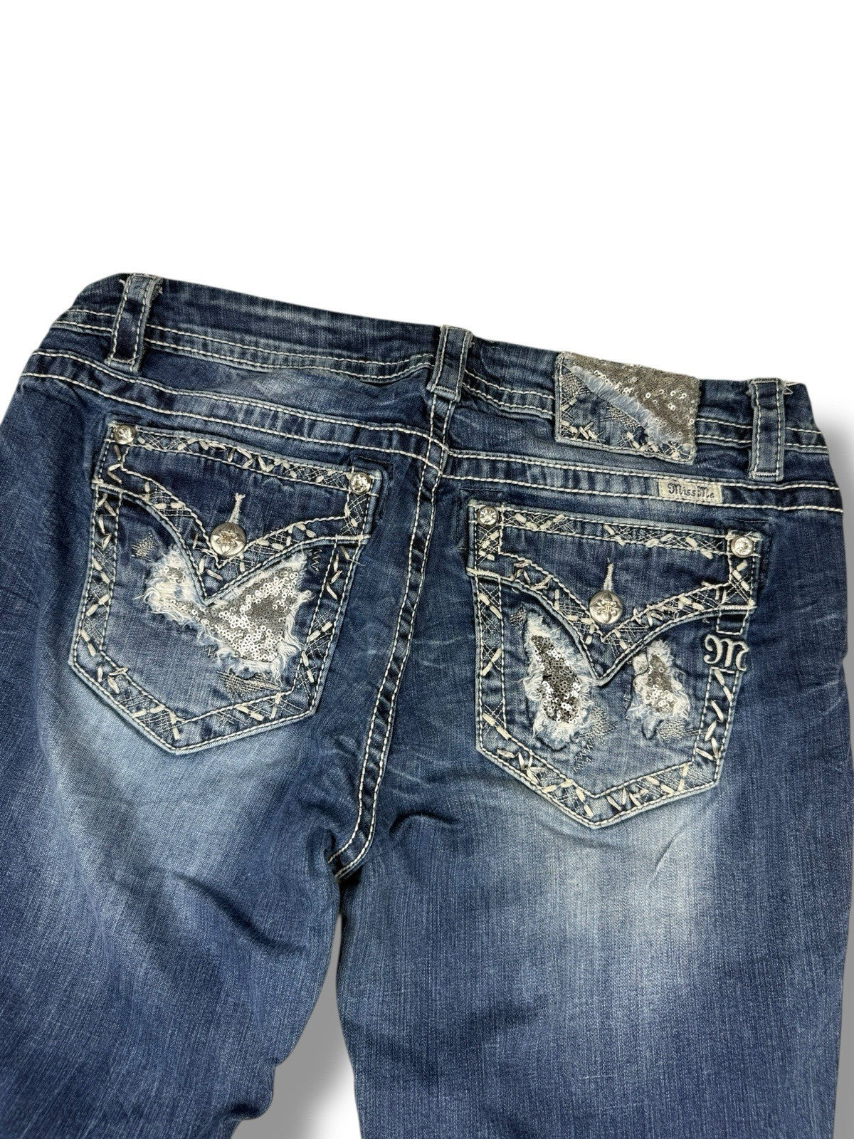 Miss Me Cropped Jeans – Blau – EU 38 